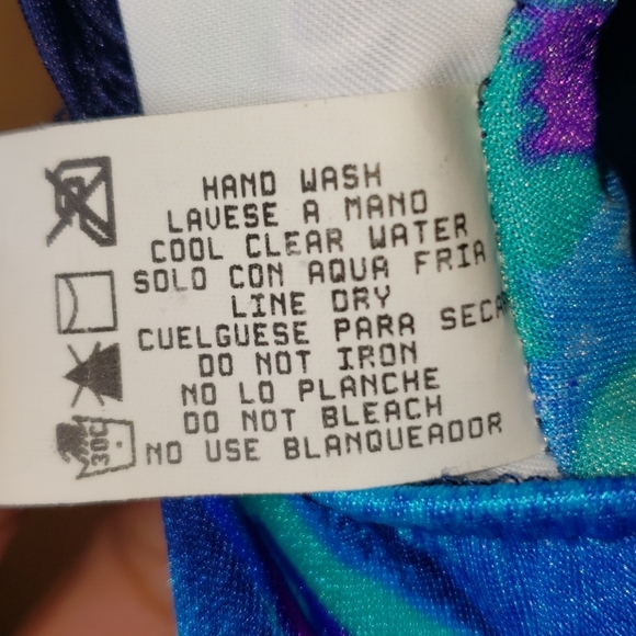 Vintage 1 Piece Bright Floral Swimdress Swimsuit - Picture 12 of 16